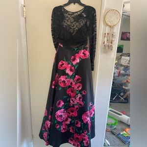 2 piece crop top and skirt